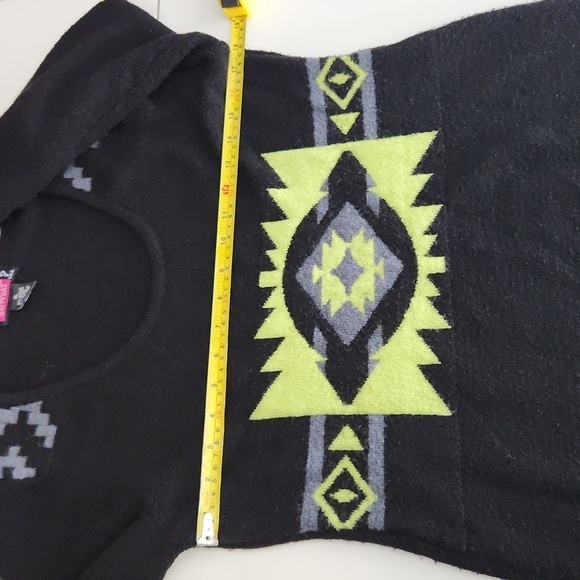 Saywhat Sweater Dress Size XL Aztec Black Yellow ish gray - Picture 8 of 9